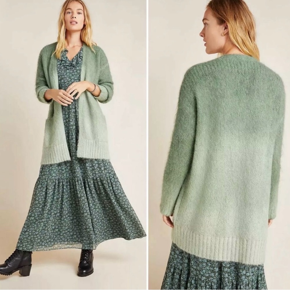 Anthropologie Jenee Dip-Dyed Ombré Cardigan Sweater (M)